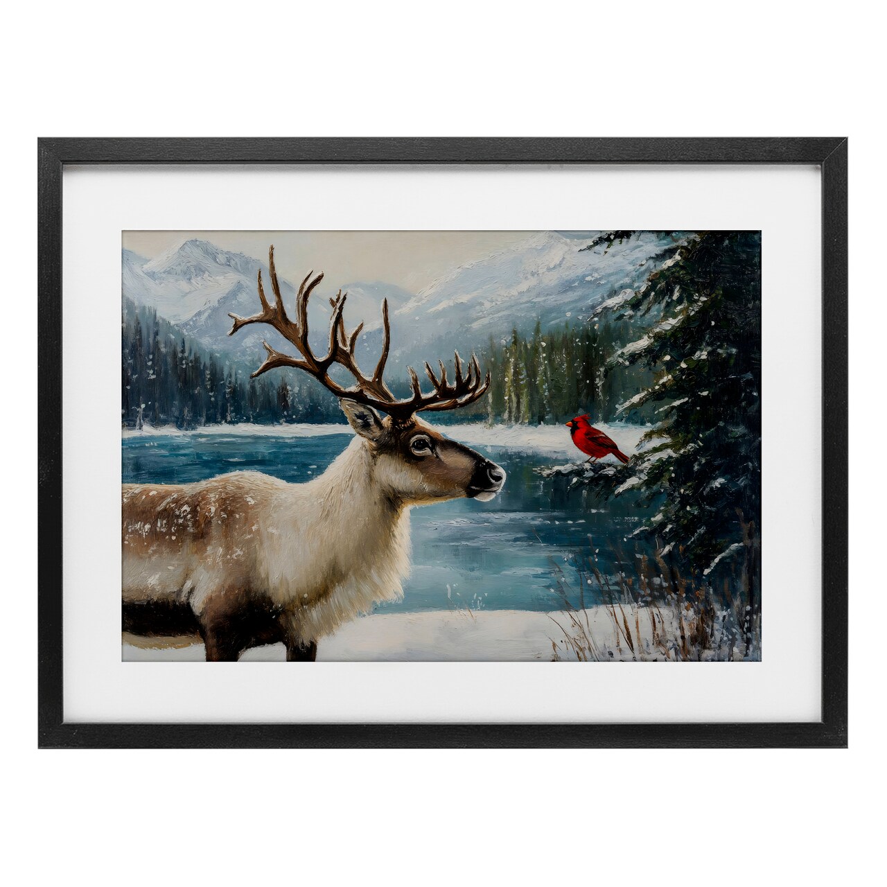 Stupell Industries Christmas Conversation In Wild Framed Print Under Glass, design by Petal Prints Design